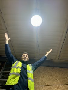 LED lighting in our warehouse - part of our CSR and ESG work