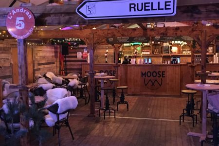 Alpine Bar at Winter Wonderland, London A winter marquee made into a temporary alpine bar, fitted out with bar, furniture wooden flooring and lighting