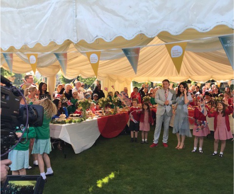 ITV royal wedding coverage Marquee for ITV coverage of Royal Wedding in Windsor Great Park. Marquee hire Berkshire