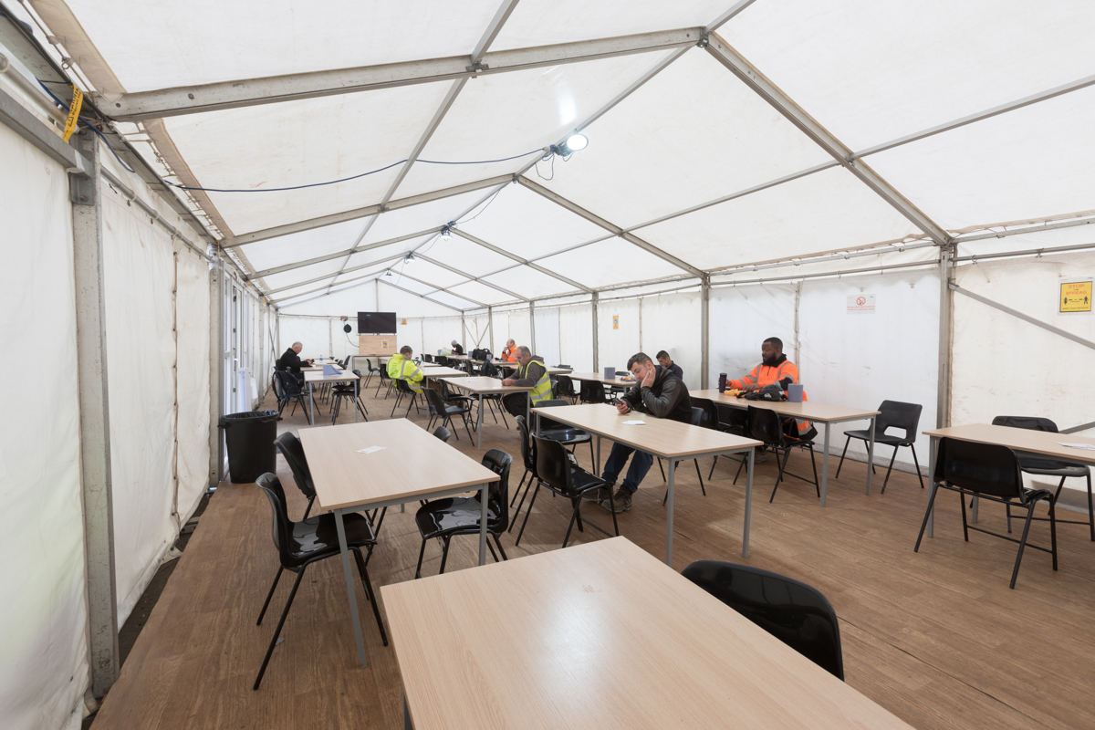 Changing rooms and canteens