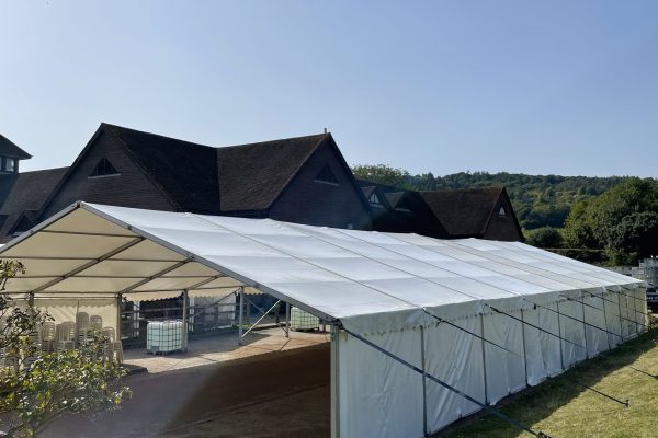 Large marquee hire Surrey for The Bacchus Marathon at Denbies Vineyard in Dorking
